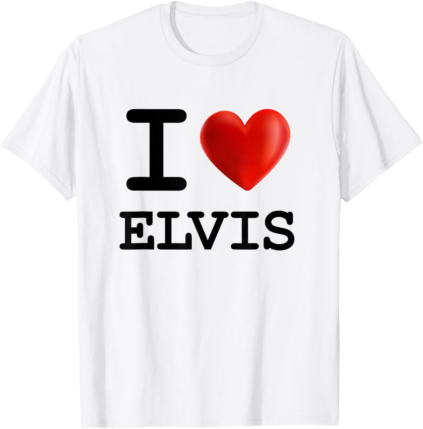 I Love Elvis Heart Name T Shirt Gift T-Shirt - T-Shirt | White