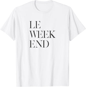 Le Weekend -Adults Grey T-Shirt - T-Shirt | White