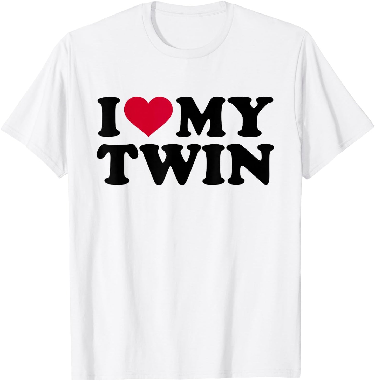 I Love My Twin T-Shirt - T-Shirt | White