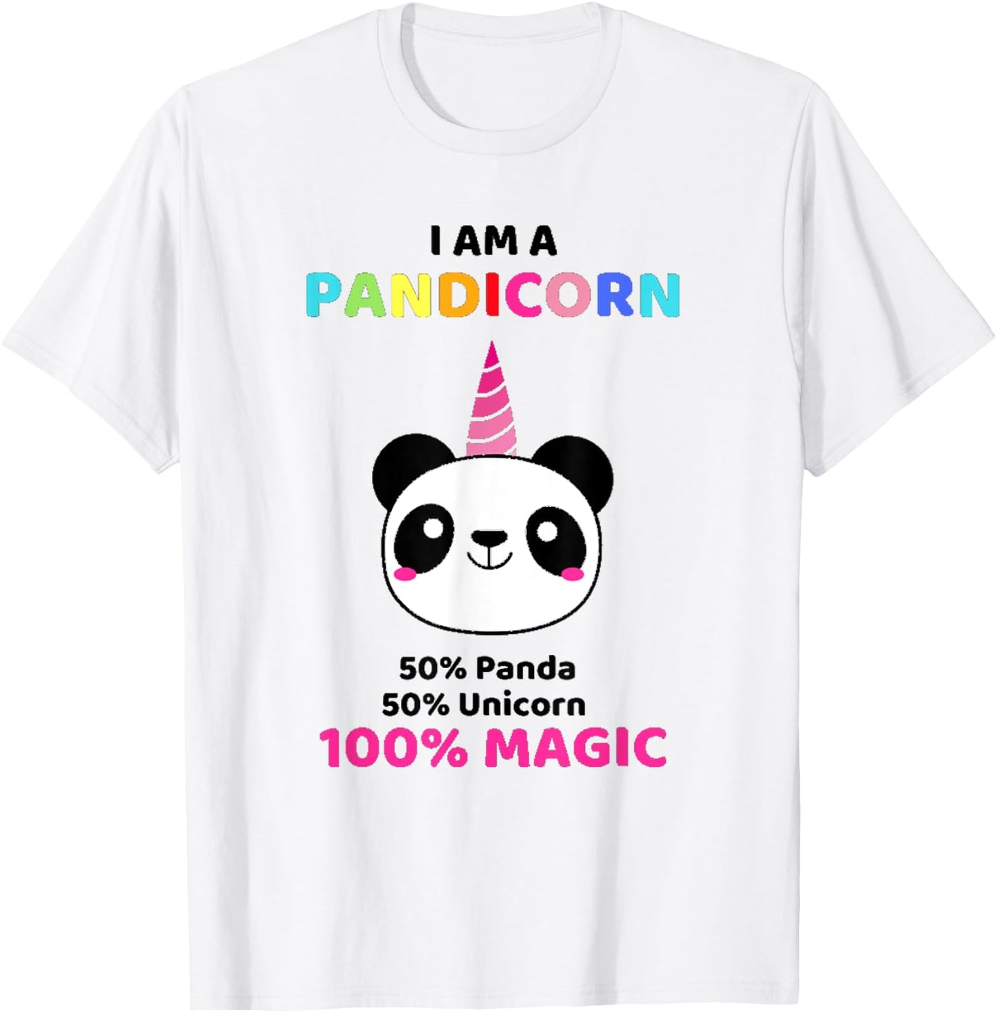 Cute I Am A Pandicorn Shirt Pandacorn for Panda Lovers T-Shirt - T-Shirt | White