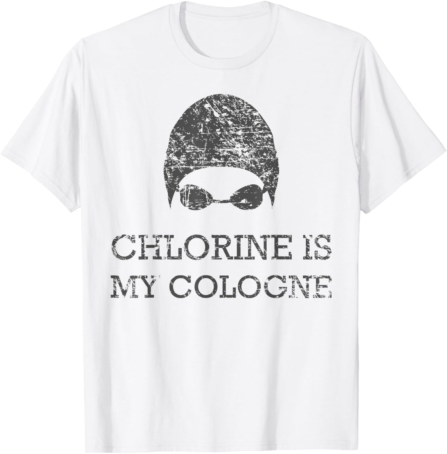 Chlorine is My Cologne Funny Swim Swimming Shirt Gift T-Shirt - T-Shirt | White