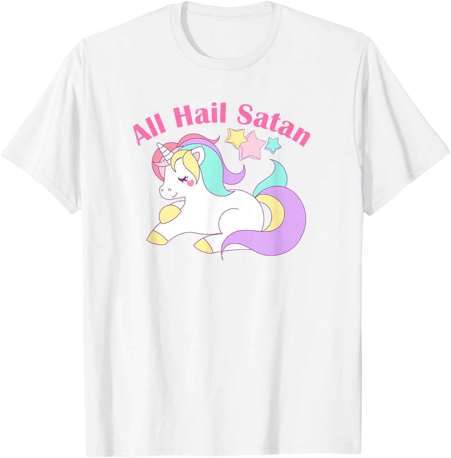 Pastel Goth Shirt Kawaii Unicorn Death Metal T-Shirt - T-Shirt | White