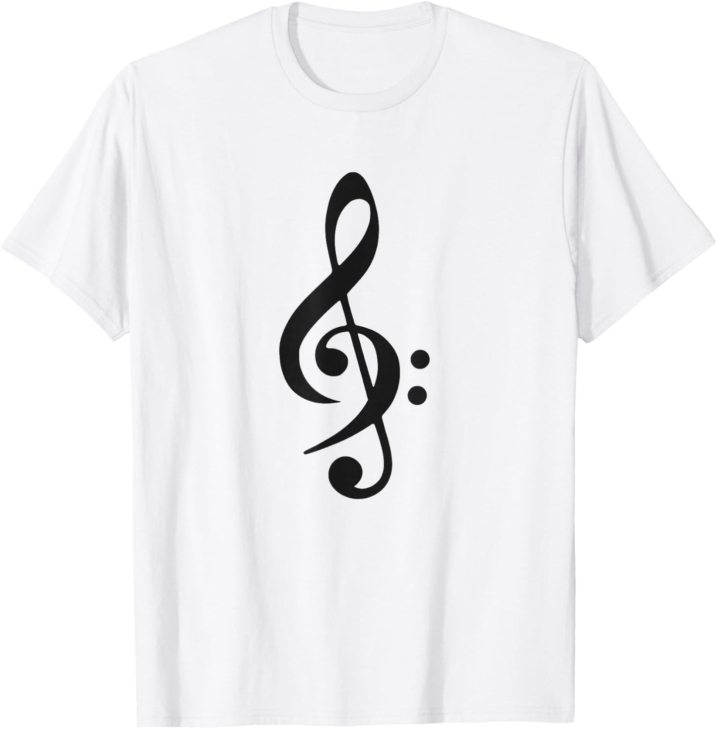 Bass Clef Cross Treble Clef Music Keys T-Shirt - T-Shirt | White