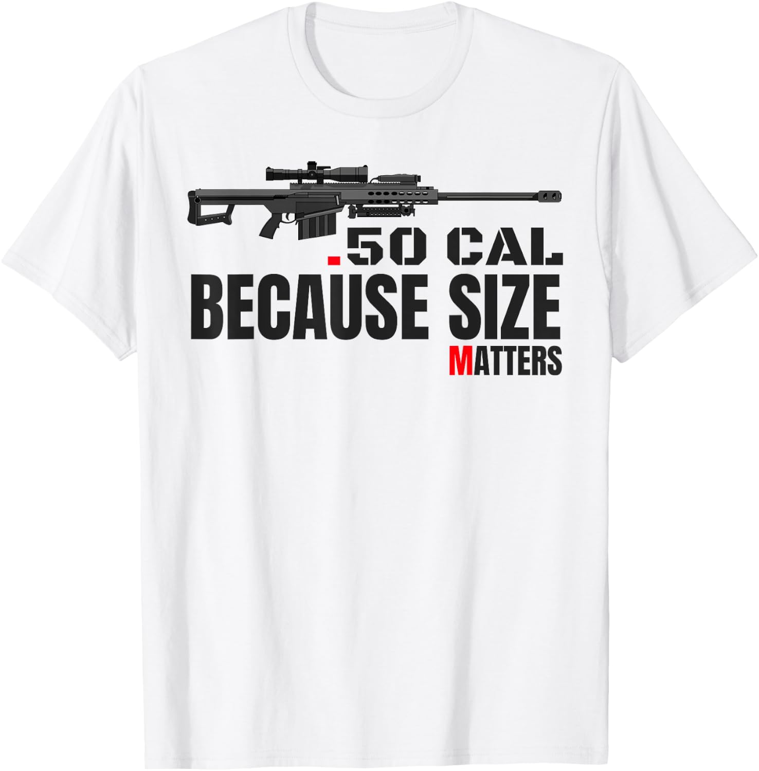 Barrett 50 Cal Gun Love 2nd Amendment Adult Pro Gun Army T-Shirt - T-Shirt | White