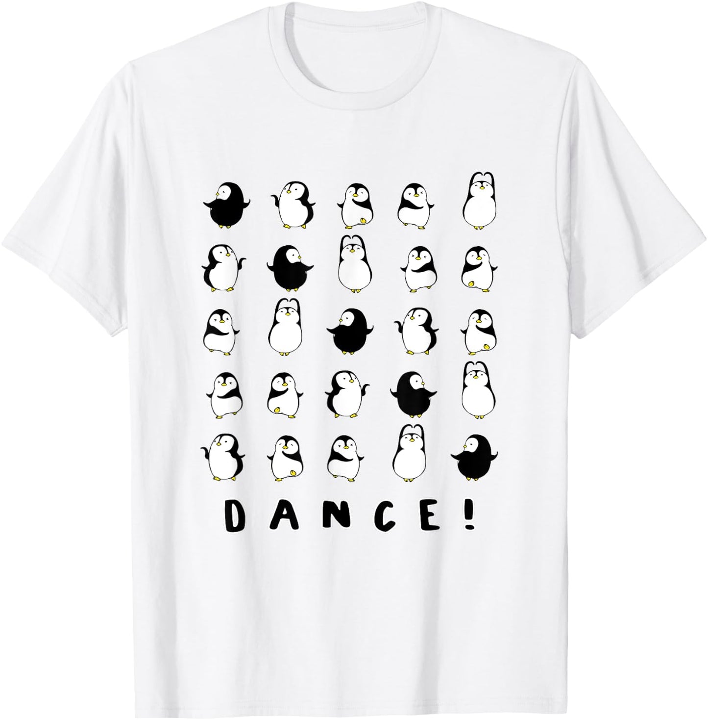 Cute Dancing Penguin T-Shirt - T-Shirt | White