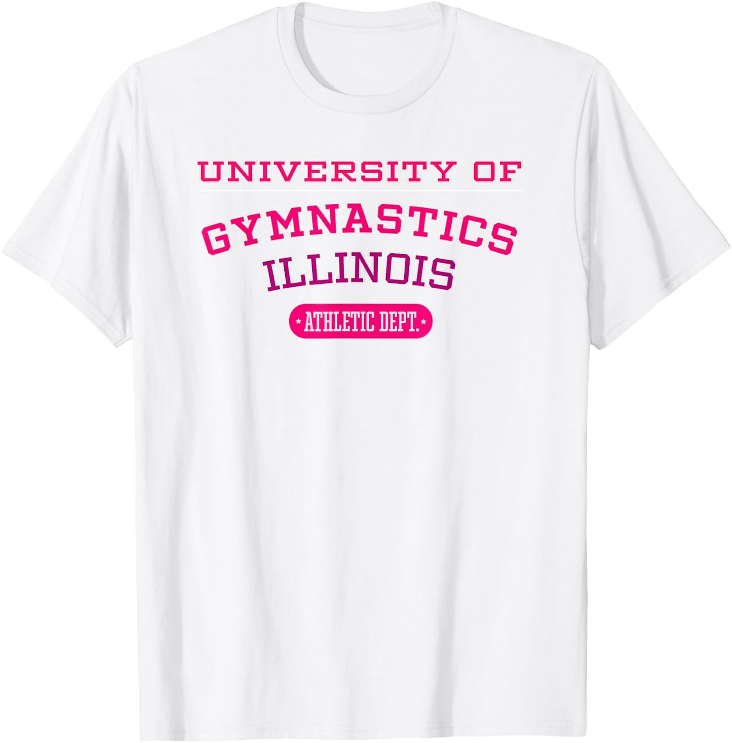 University of Gymnastics ILLINOIS Athletic Dept. T-Shirt - T-Shirt | White