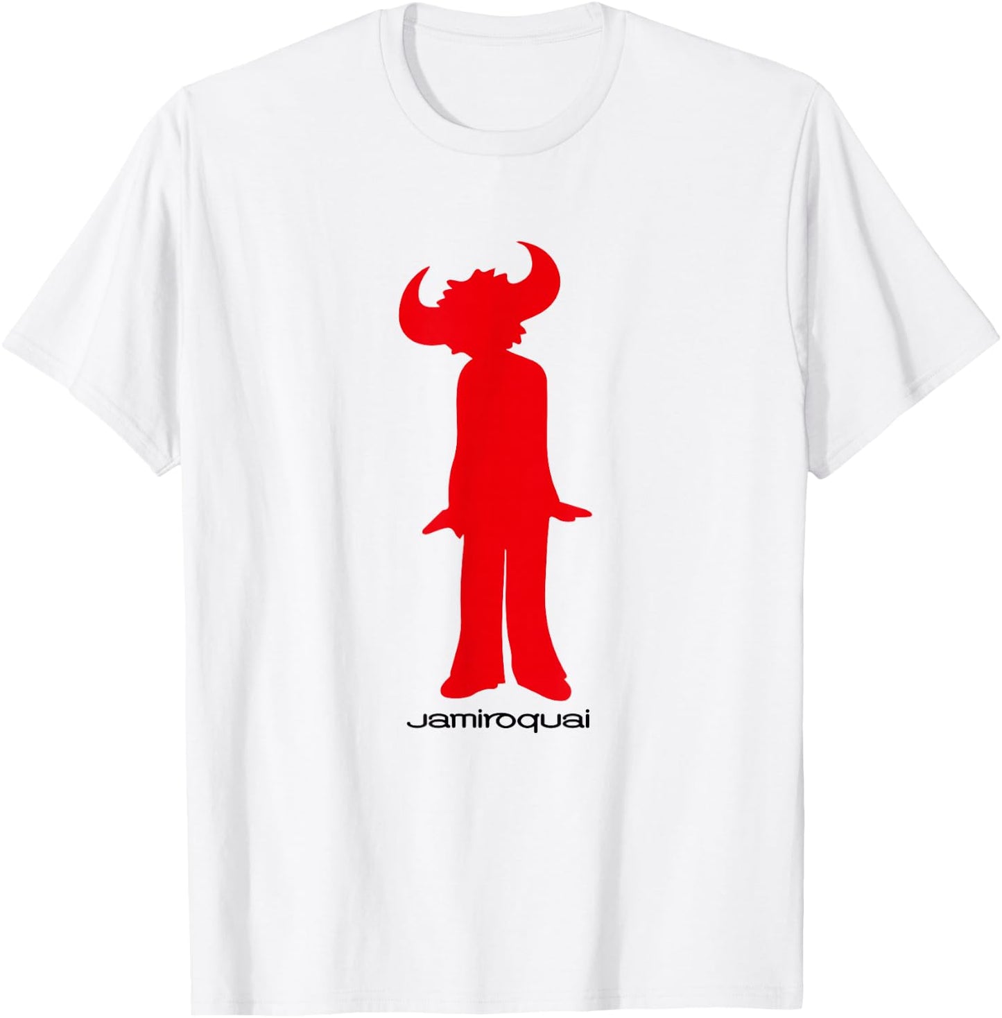Jamiroquai Official Buffalo Red Logo T-Shirt - T-Shirt | White