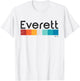 Vintage Everett WA 1980s Retro Design T-Shirt - T-Shirt | White