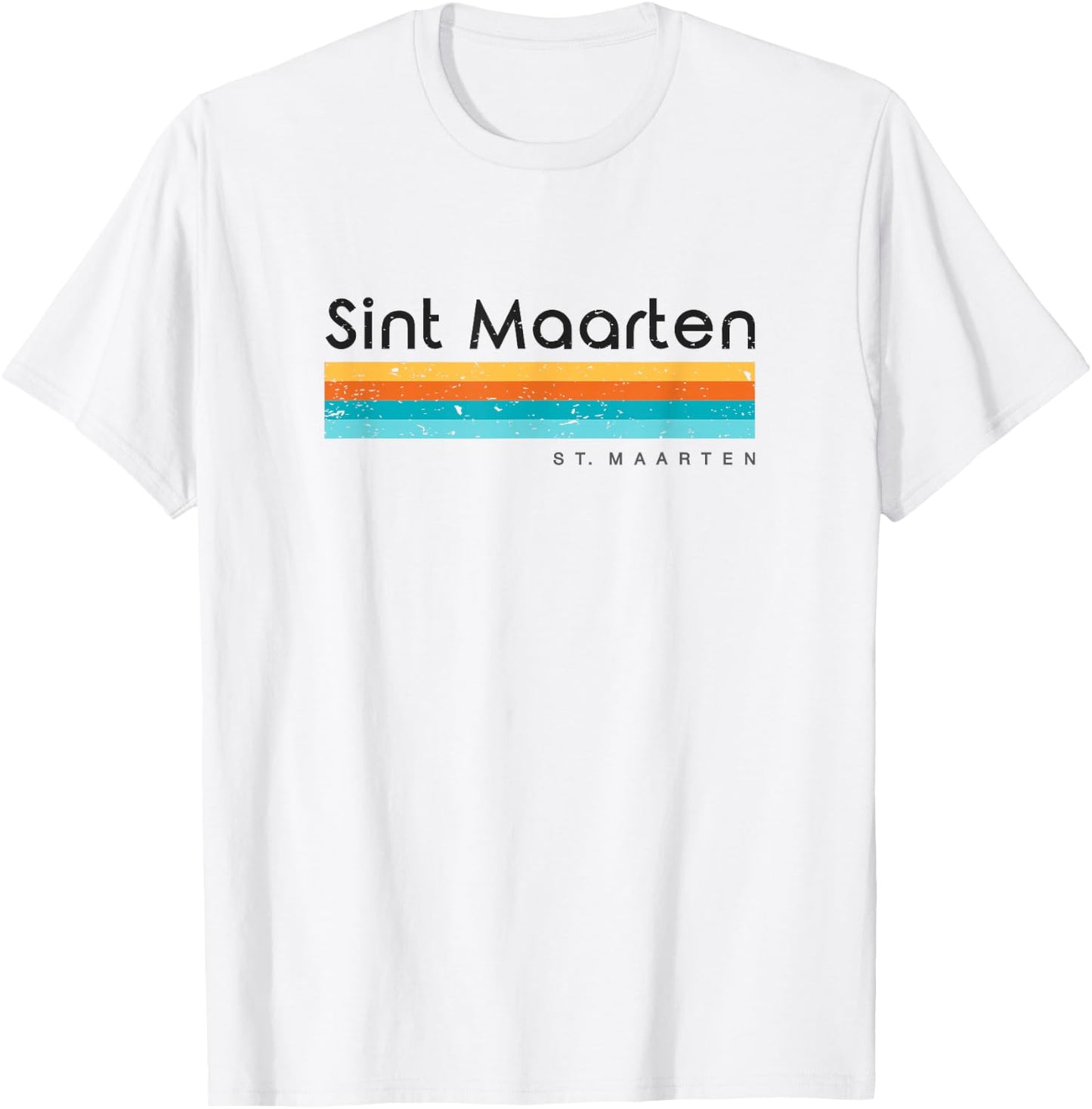 Vintage Sint Maarten Retro Design T-Shirt - T-Shirt | White