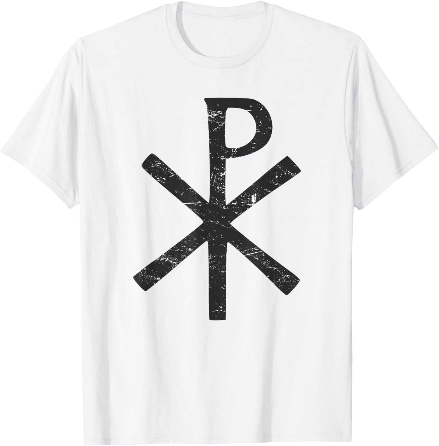 Chi Rho Christian Catholic Symbol T-Shirt - T-Shirt | White