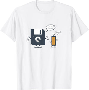USB Floppy Disk I Am Your Father |Funny Nerd Geek T-Shirt - T-Shirt | White