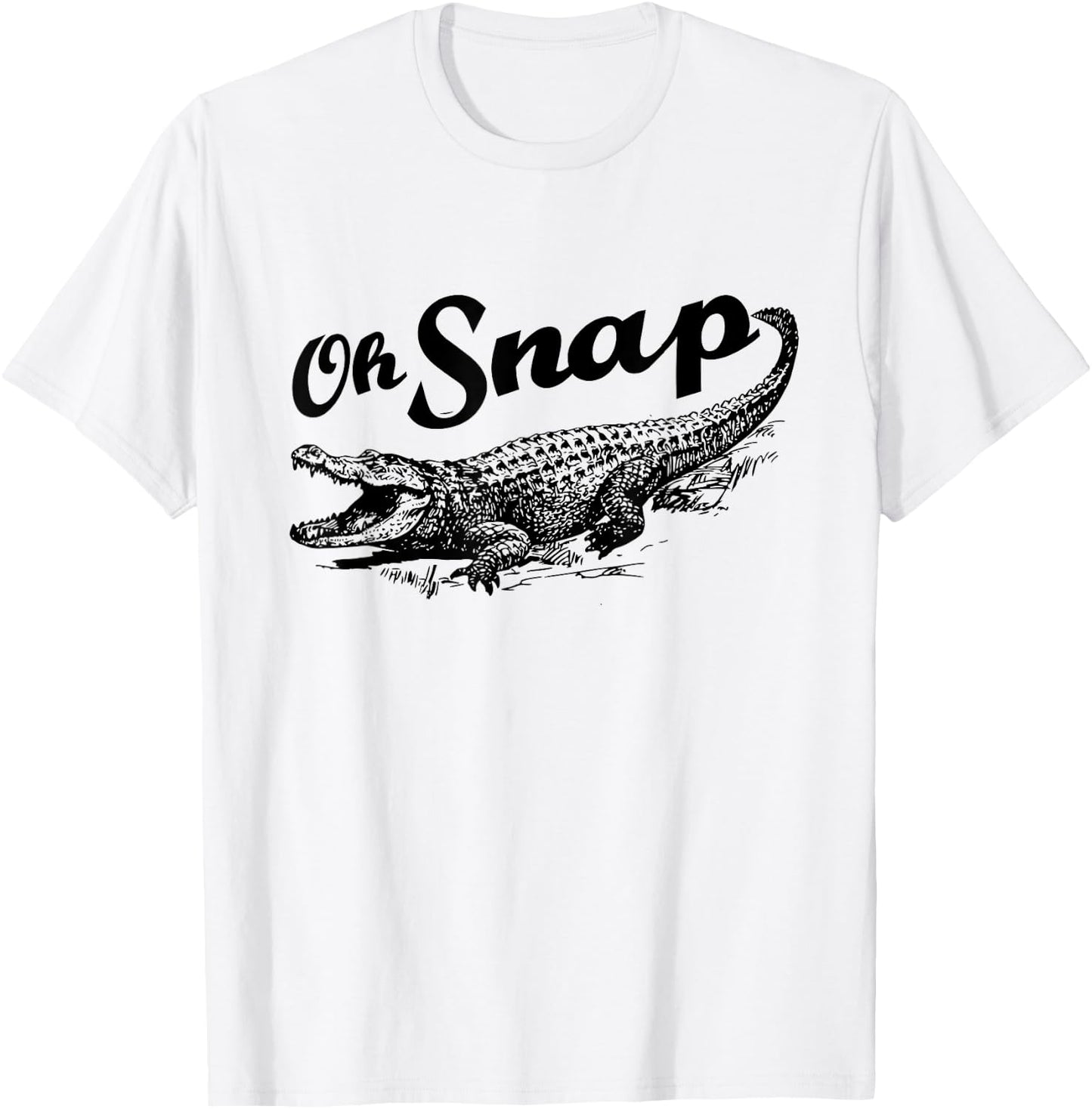 Funny Alligator Crocodile Gator - Oh Snap T-Shirt - T-Shirt | White