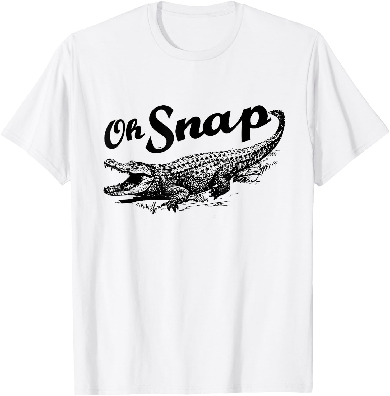 Funny Alligator Crocodile Gator - Oh Snap T-Shirt - T-Shirt | White