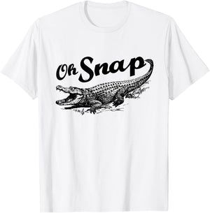 Funny Alligator Crocodile Gator - Oh Snap T-Shirt - T-Shirt | White
