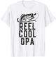 Reel Cool Opa Fishing Fisherman Funny Grandpa Retro T-Shirt - T-Shirt | White