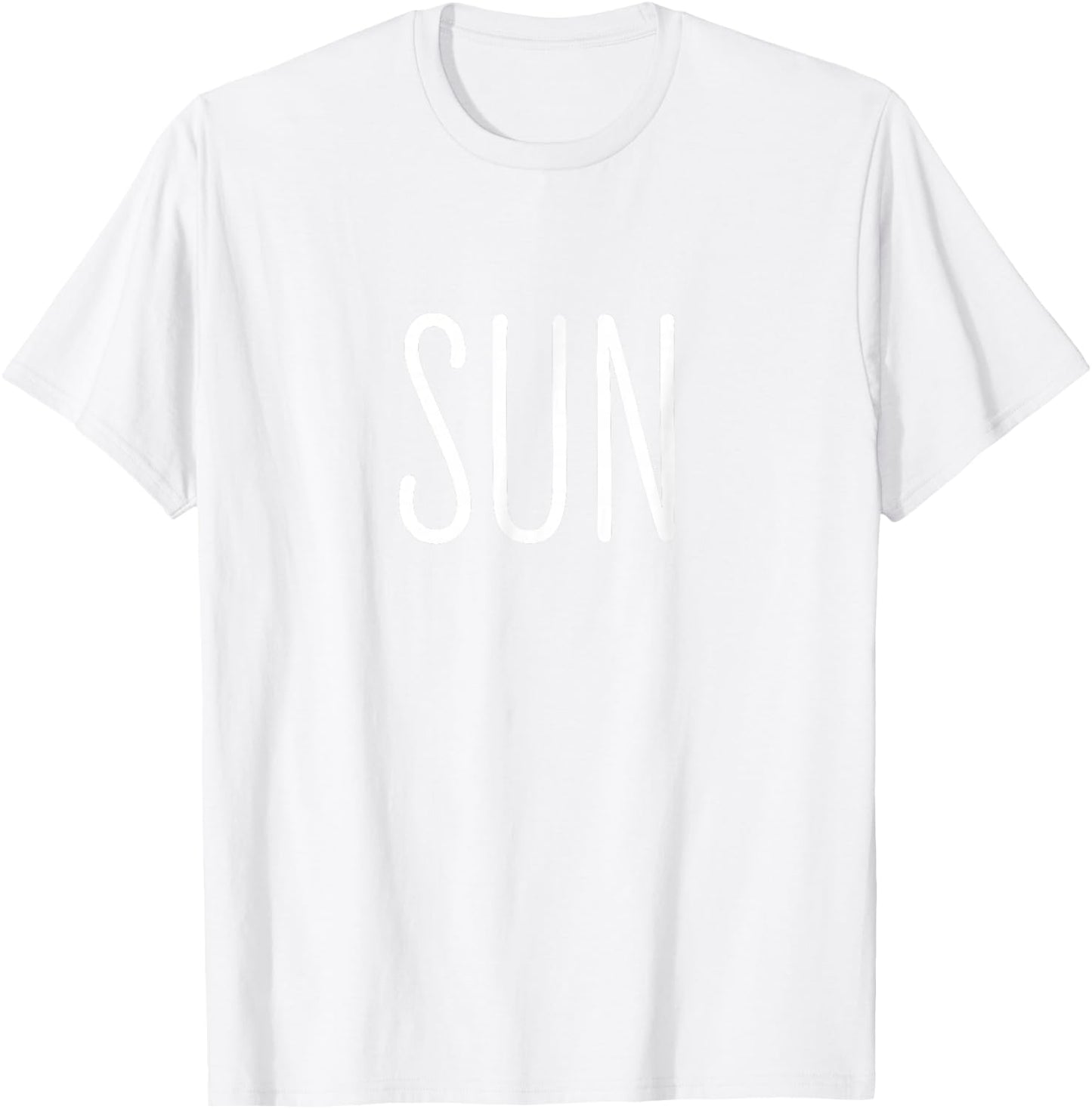 Funny US Solar Eclipse 2025 Sun Couples Costume Matching T-Shirt - T-Shirt | White
