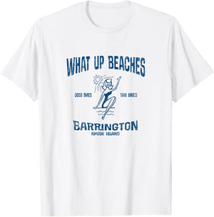 Barrington Rhode Island RI Funny Vintage Beaches Men Women Kids T-Shirt - T-Shirt | White