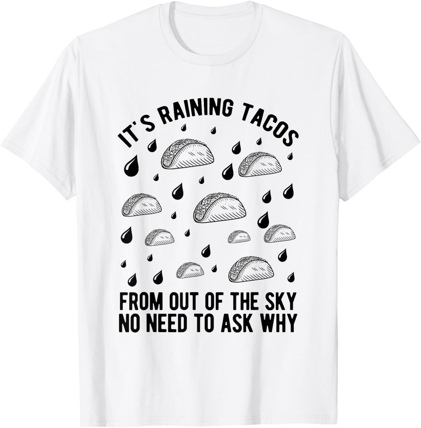 It's Raining Tacos Funny Taco Kids Girls Boys Gift T-Shirt - T-Shirt | White