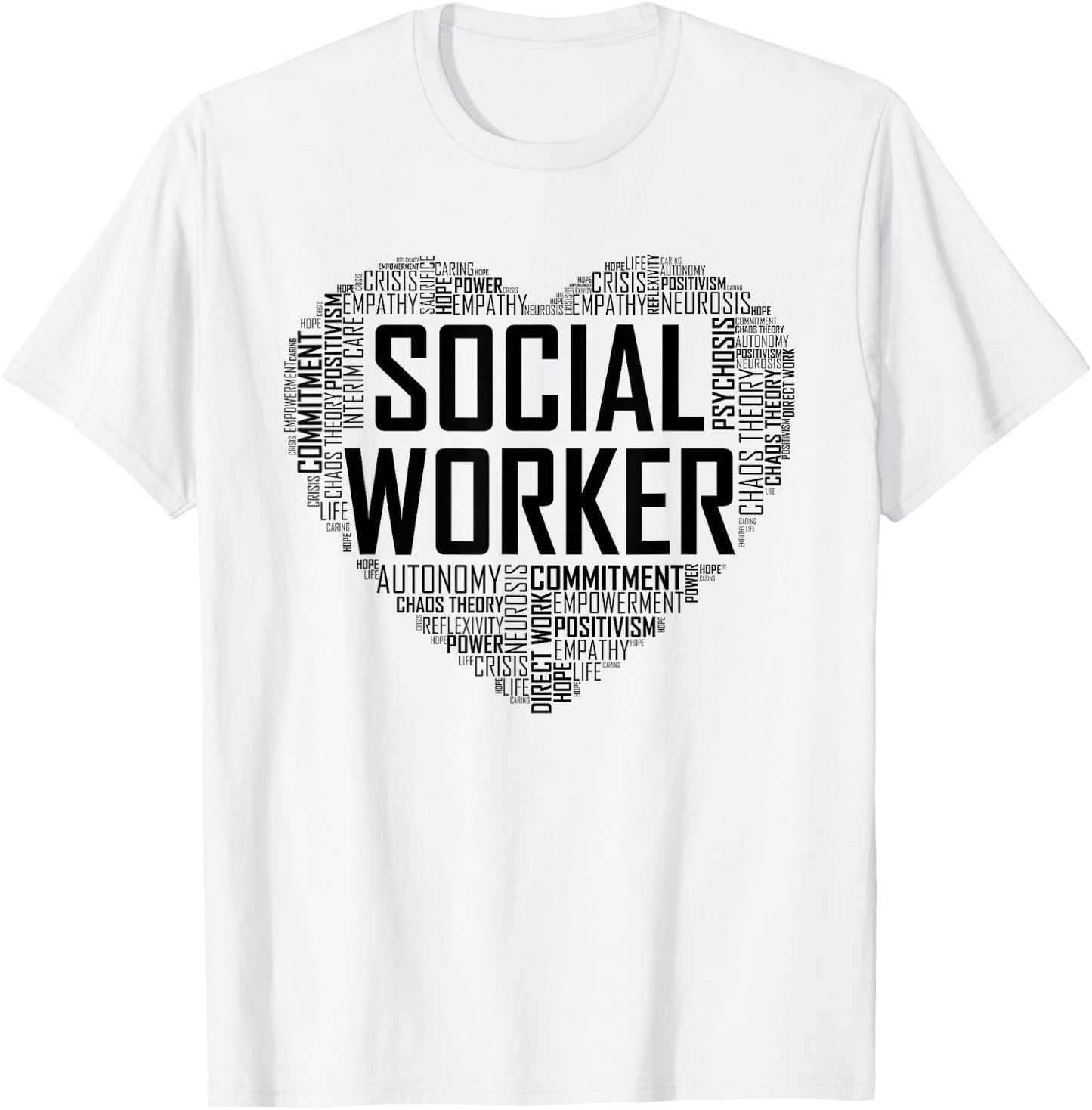Social Worker Gift Month Love T-Shirt - T-Shirt | White