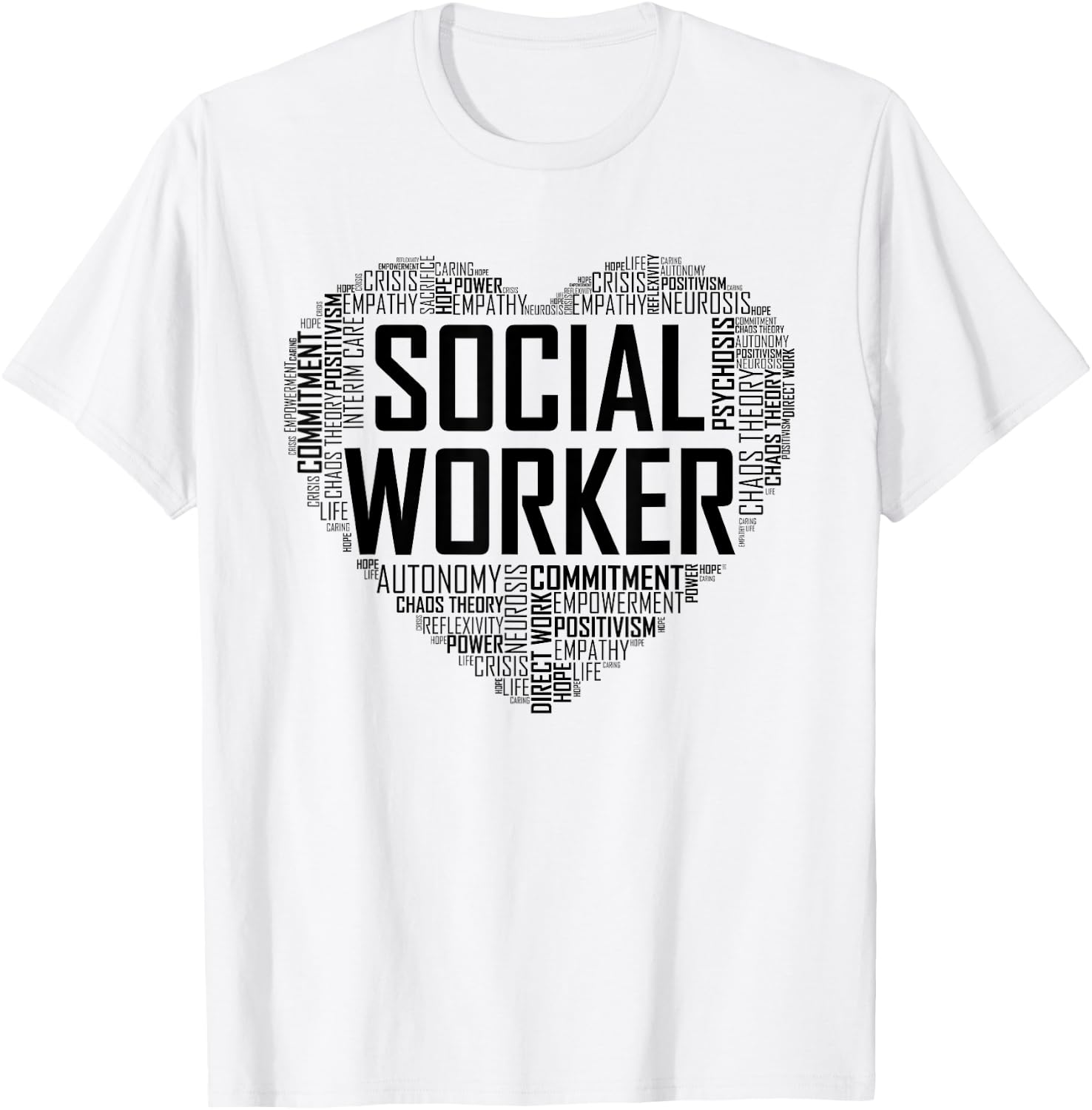 Social Worker Gift Month Love T-Shirt - T-Shirt | White
