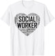 Social Worker Gift Month Love T-Shirt - T-Shirt | White