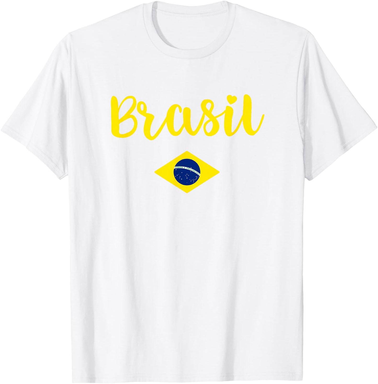 Brazilian Flag Brazil Souvenir Girls Women Kids Brasil T-Shirt - T-Shirt | White