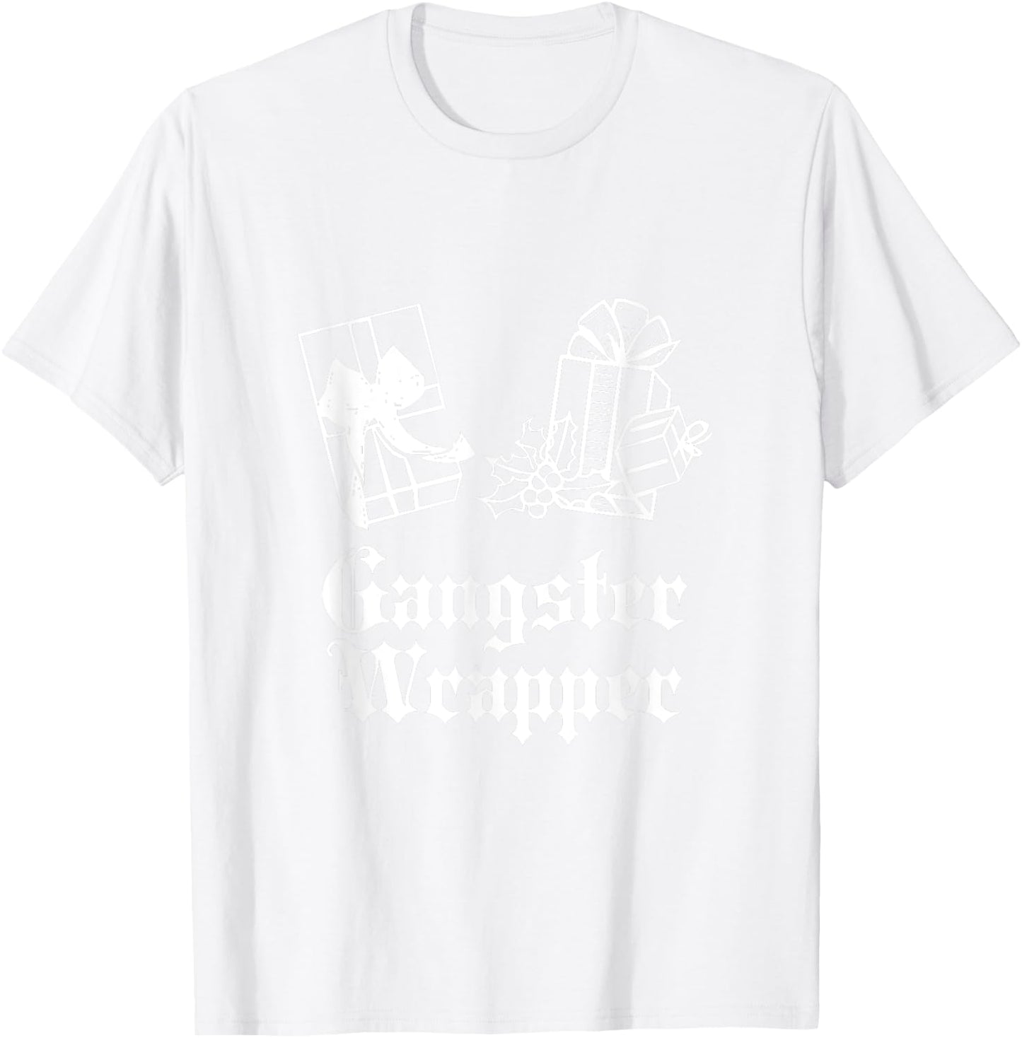 Gangster Wrapper Christmas T-Shirt - T-Shirt | White