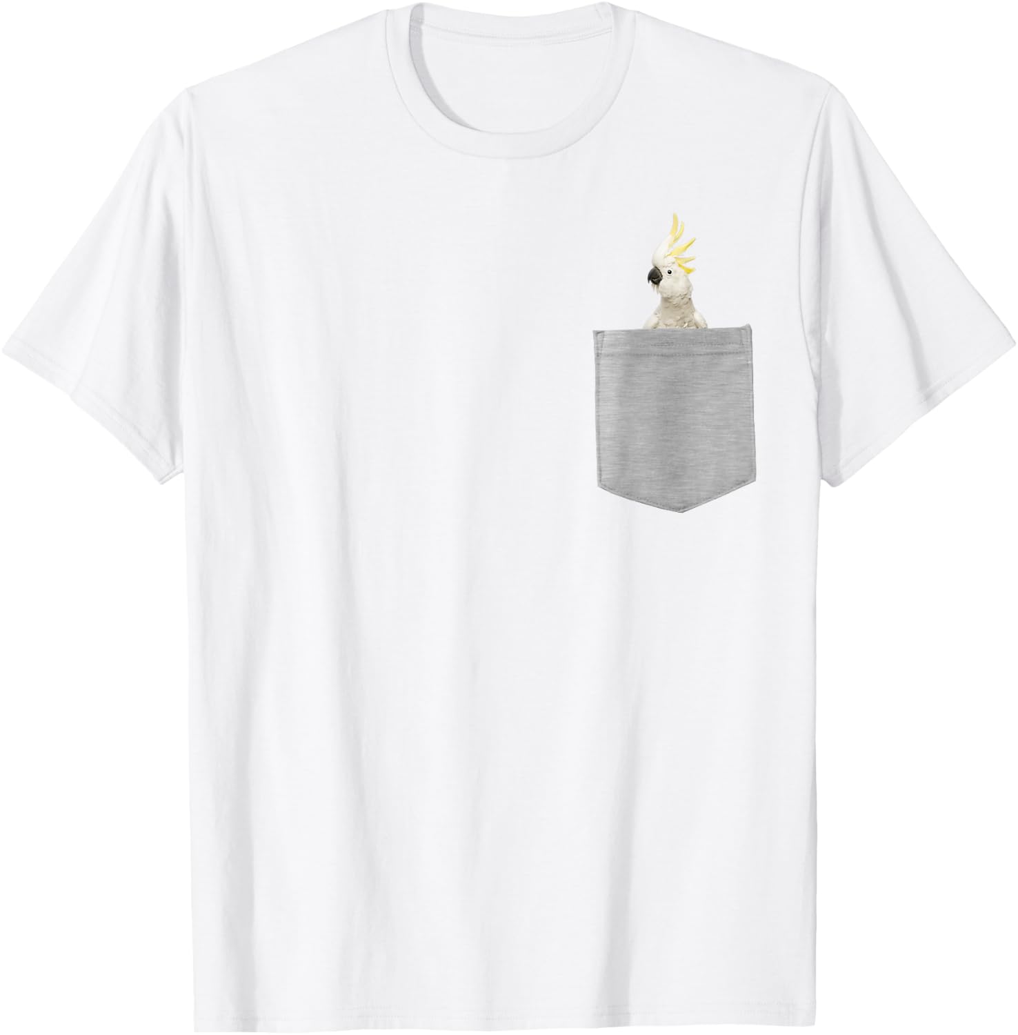 Animal in Your Pocket Crested Cockatoo T-Shirt - T-Shirt | White
