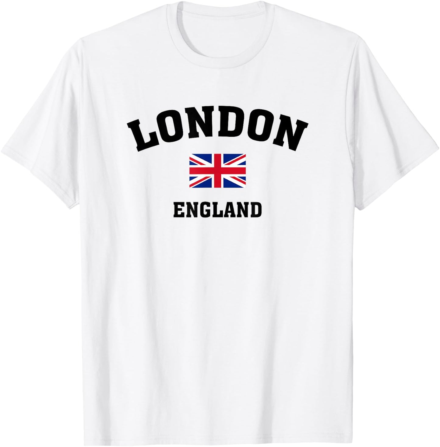 London England with Union Jack Flag T Shirt T-Shirt - T-Shirt | White