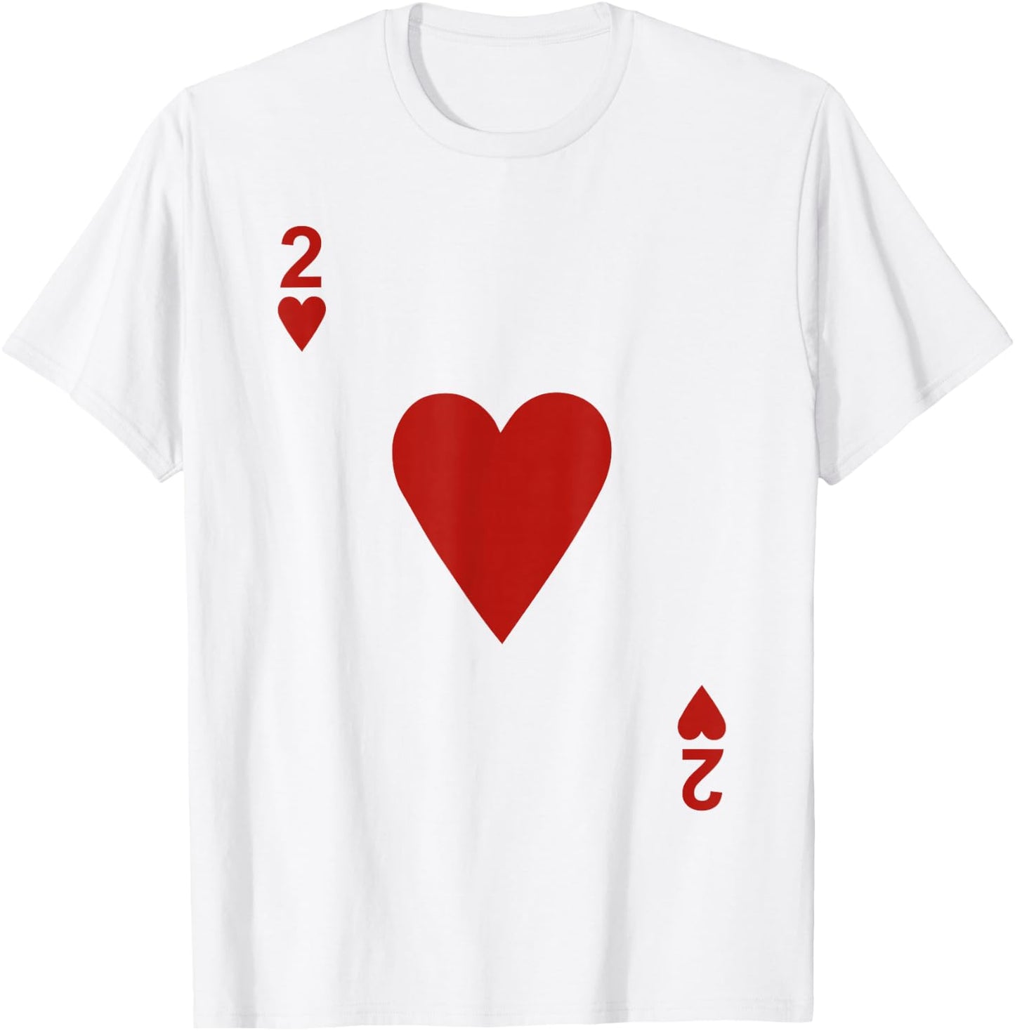 Two of hearts Blackjack Cards Poker 21 2 shirt T-Shirt - T-Shirt | White