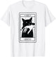 Black Cat Tarot Death Halloween Witchy Cat Lover Men Women T-Shirt - T-Shirt | White