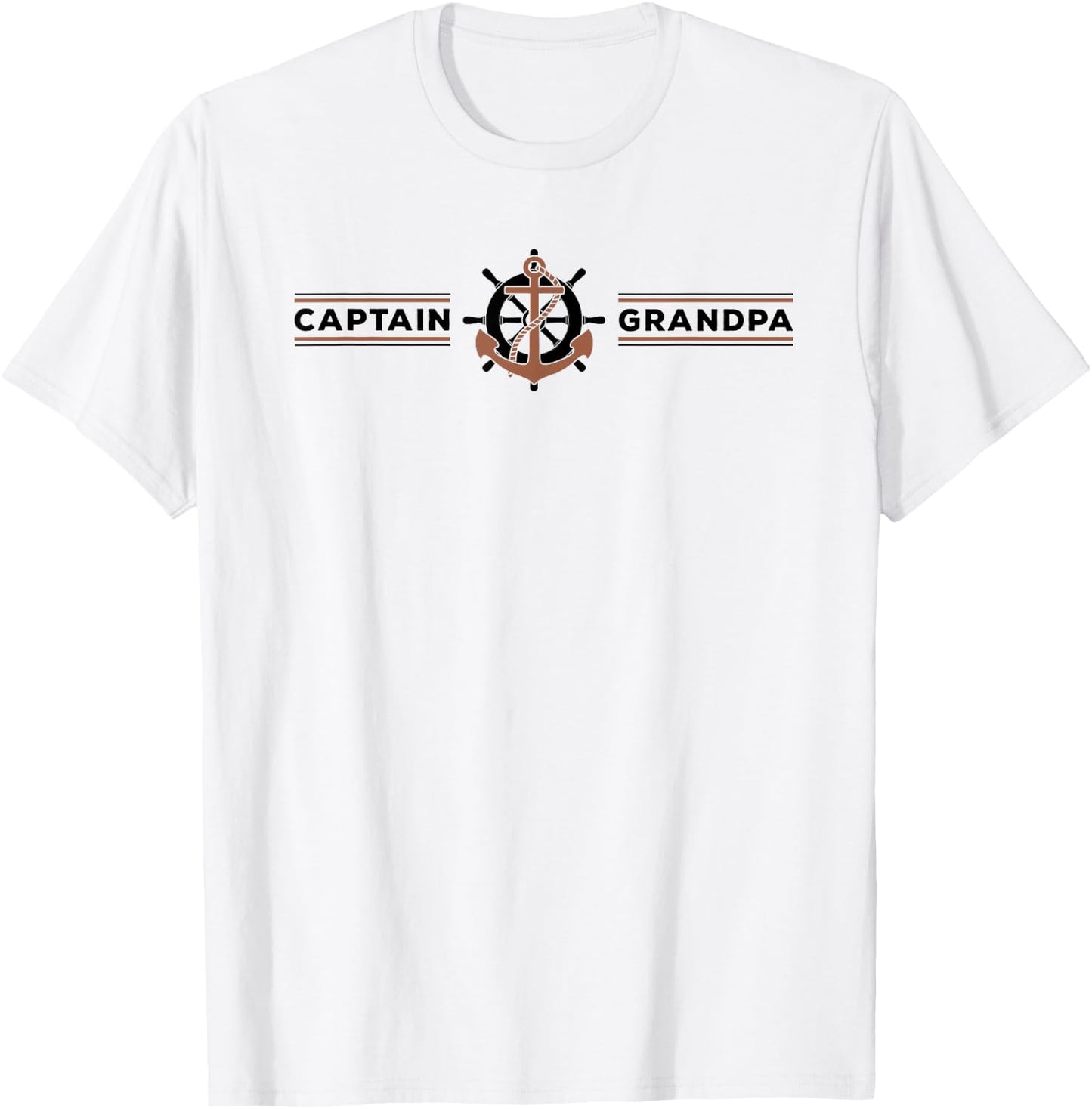 JK Family Bootfahren Design Men's Nautical Grandfather Grandchild , Grey, Small, Short Sleeve T-Shirt - T-Shirt | White