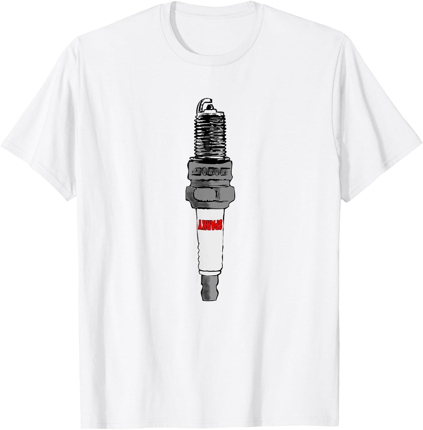 Spark Plug Image Hot Rod Lover Car Parts Tuner Sparky Gifts T-Shirt - T-Shirt | White