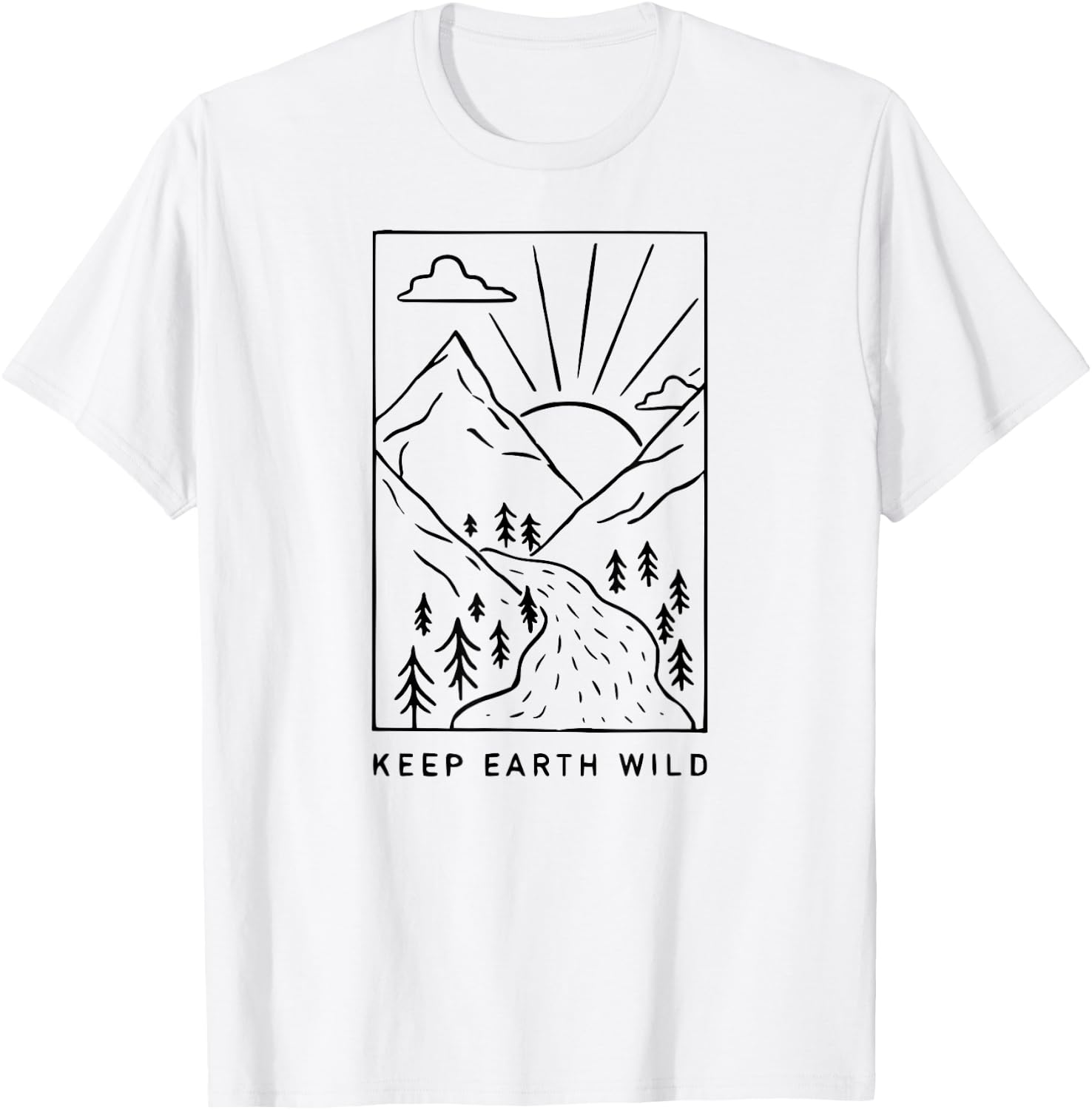 Keep Earth Wild T Shirt Nature Lover Funny T-Shirt - T-Shirt | White