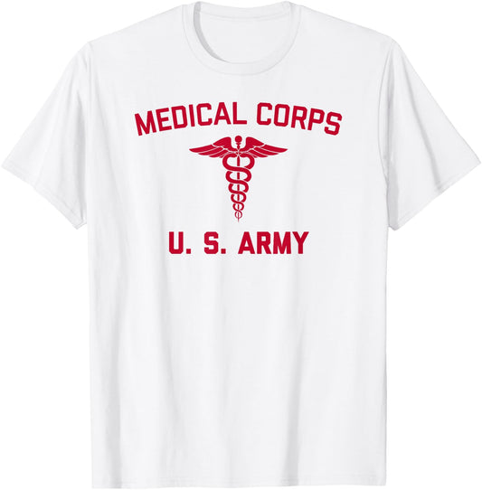 US Army Medical Corp | WW2 Vintage PT Medic Training T-Shirt - T-Shirt | White
