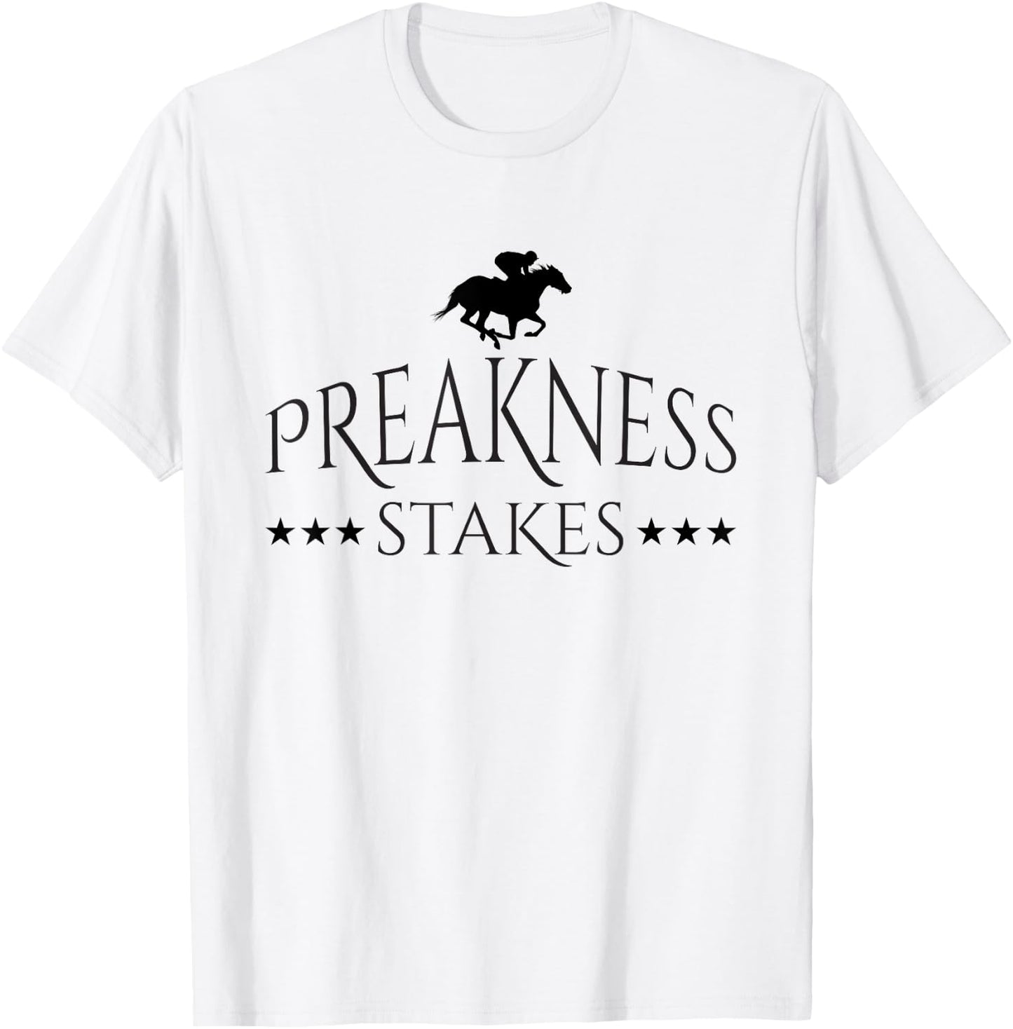 Preakness Horse Racing Shirts , Stakes Apparel T-Shirt - T-Shirt | White