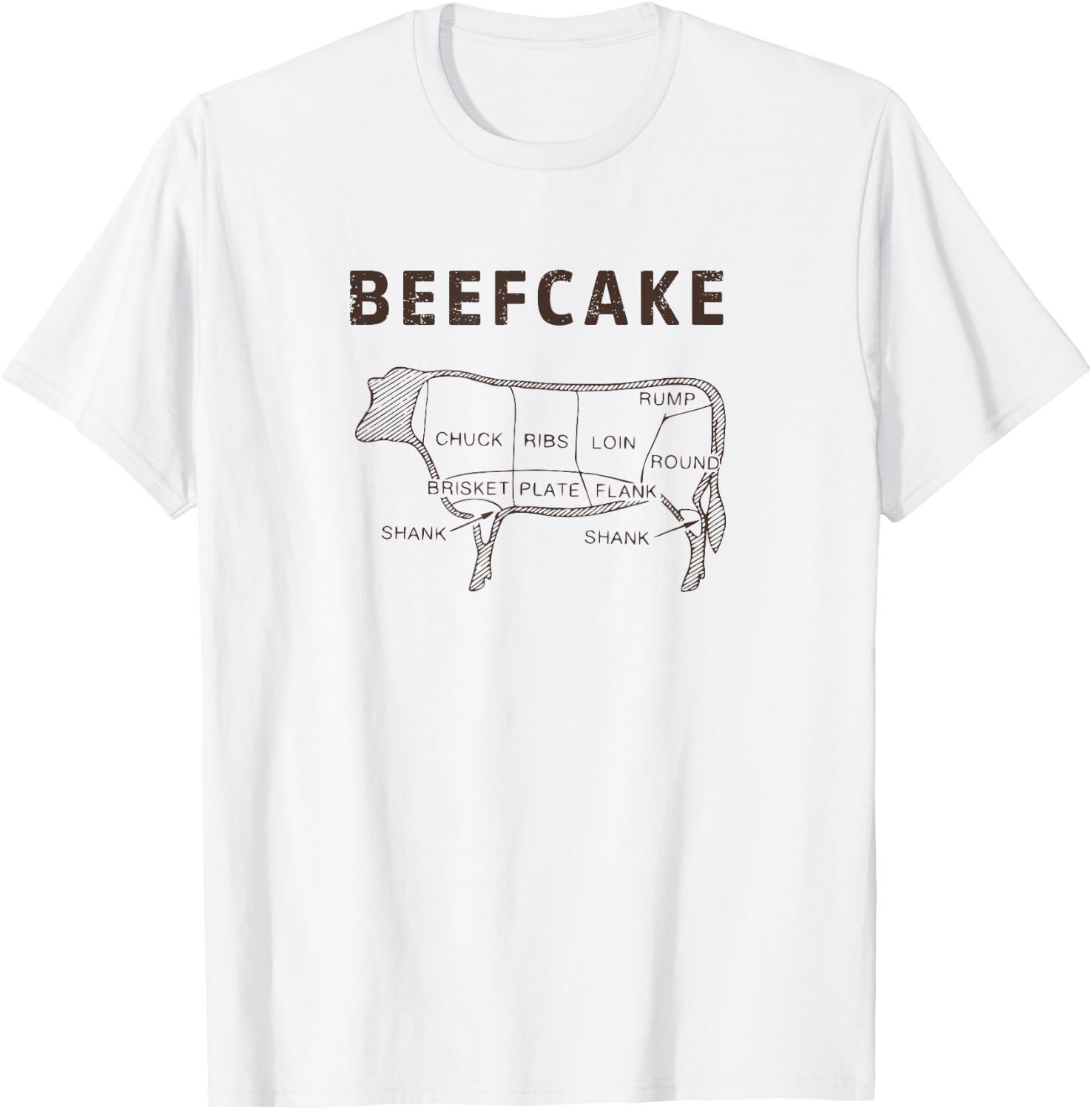 BEEFCAKE Butcher Beef Cake Chef T-Shirt - T-Shirt | White