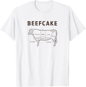 BEEFCAKE Butcher Beef Cake Chef T-Shirt - T-Shirt | White
