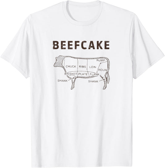 BEEFCAKE Butcher Beef Cake Chef T-Shirt - T-Shirt | White