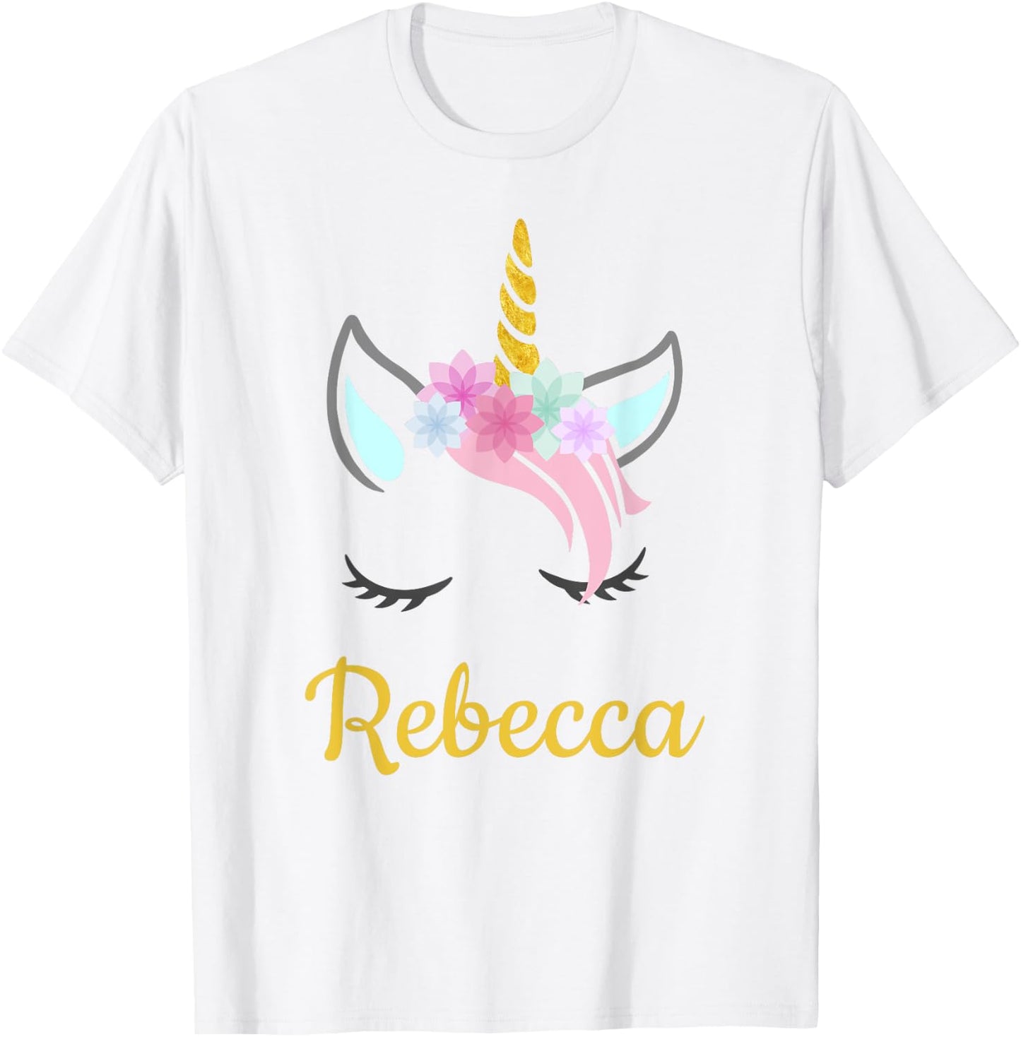 Rebecca Unicorn Name Shirt for Rebecca T-Shirt - T-Shirt | White