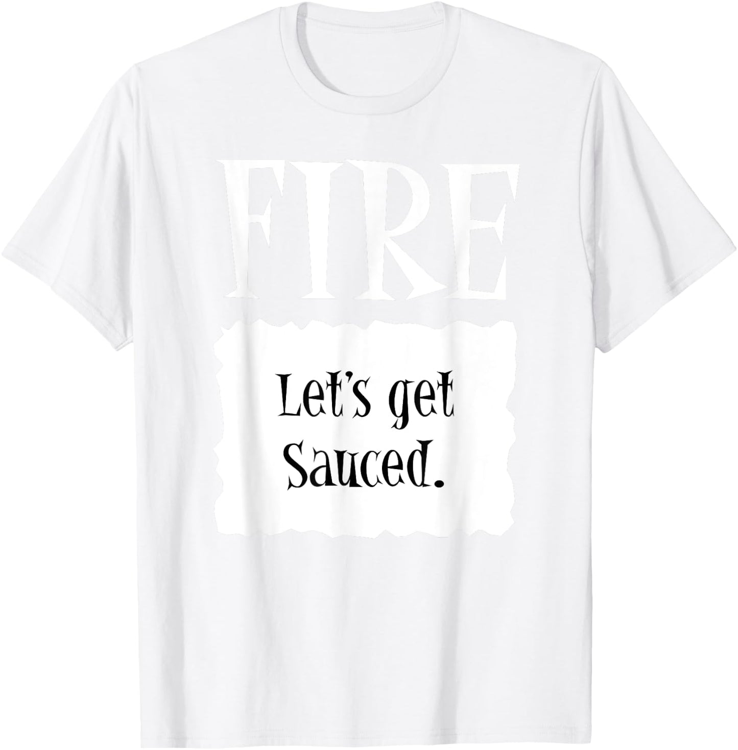 FIRE - Hot Packet Halloween Taco Costume T-Shirt - T-Shirt | White