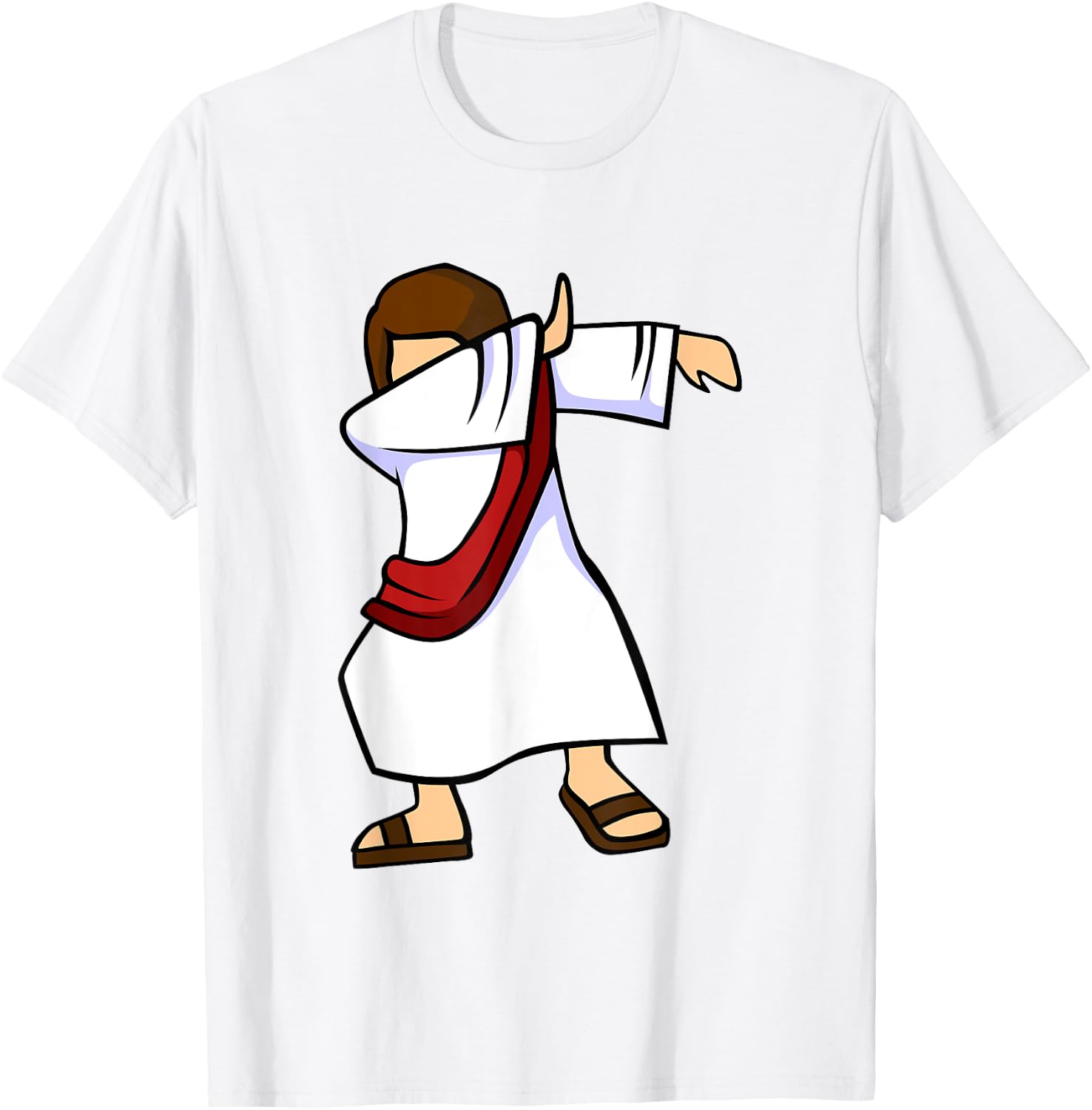 Dabbing Jesus Funny Christian Jesus Dab Dance T-Shirt - T-Shirt | White