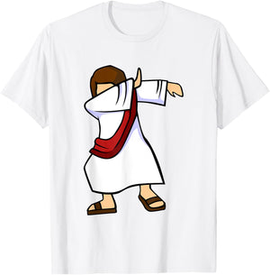 Dabbing Jesus Funny Christian Jesus Dab Dance T-Shirt - T-Shirt | White