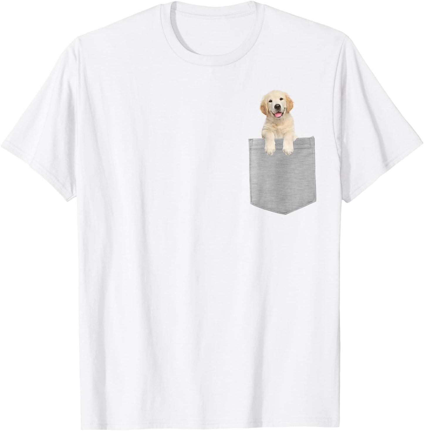Dog in Your Pocket Golden Retriever puppy T-Shirt - T-Shirt | White