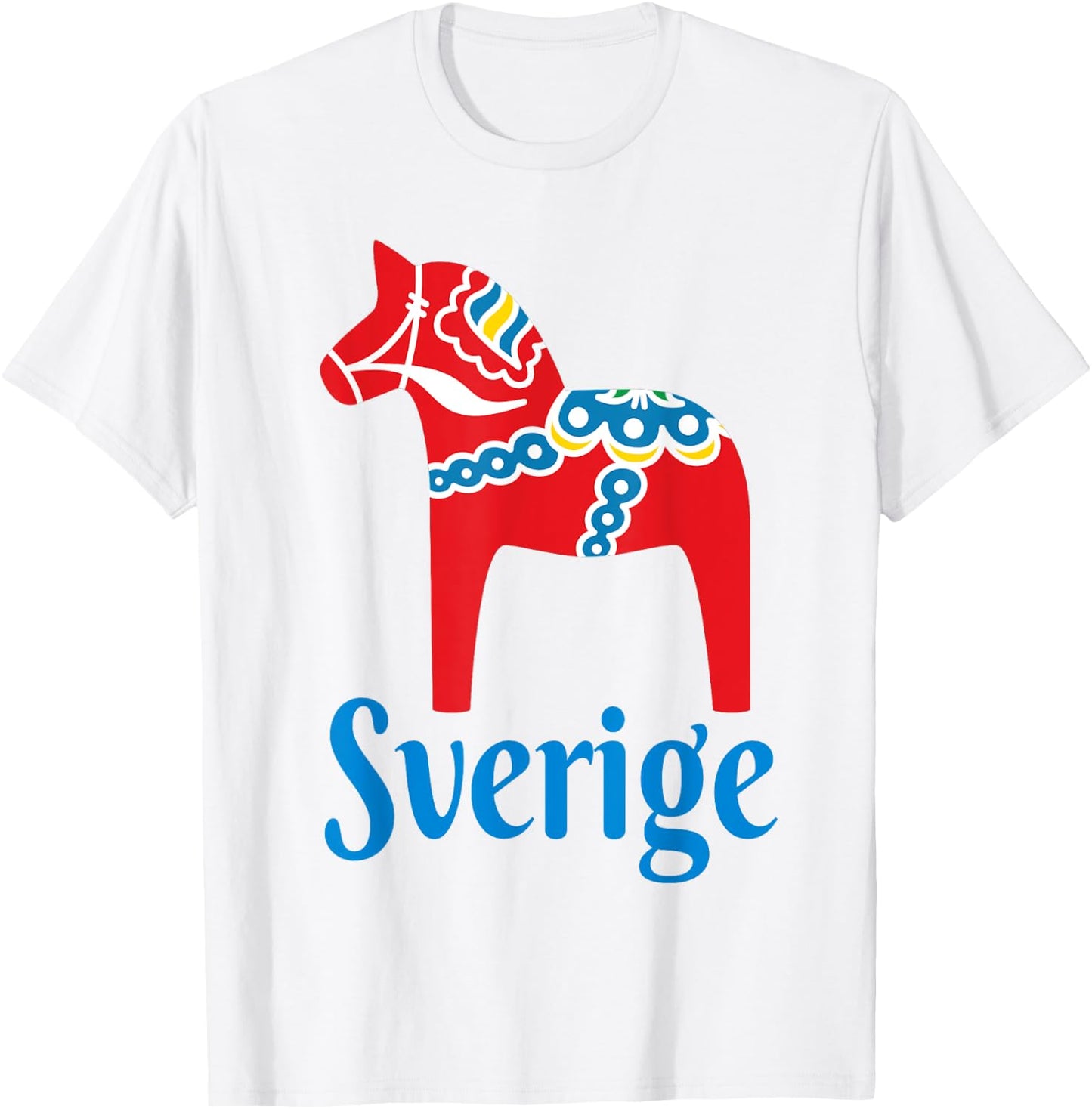 Sverige Sweden Swedish Dala Horse Dalecarlian horse T-Shirt - T-Shirt | White