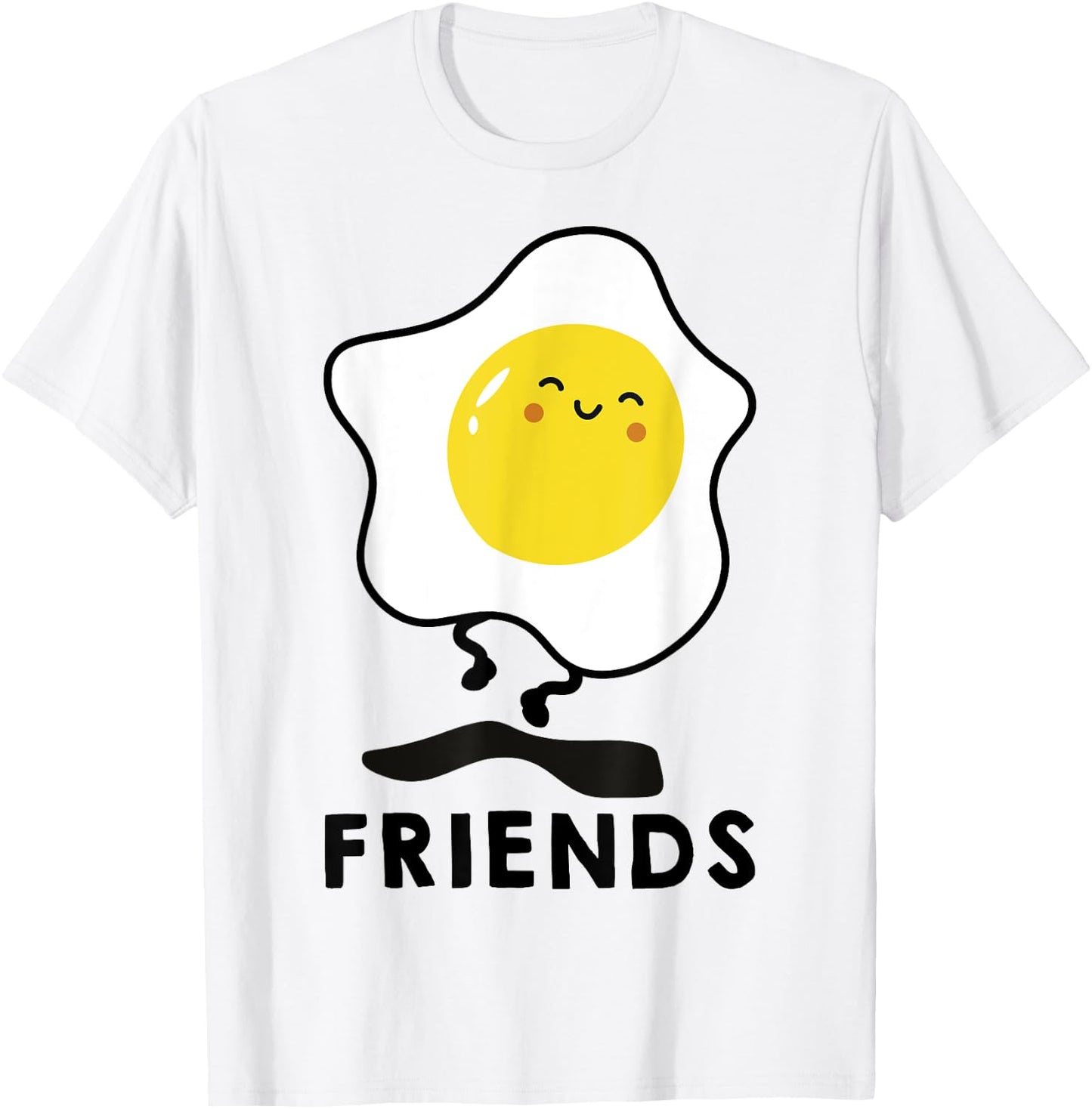 Bacon and Egg Matching BFF Best Friend T Shirts Bestie T-Shirt - T-Shirt | White