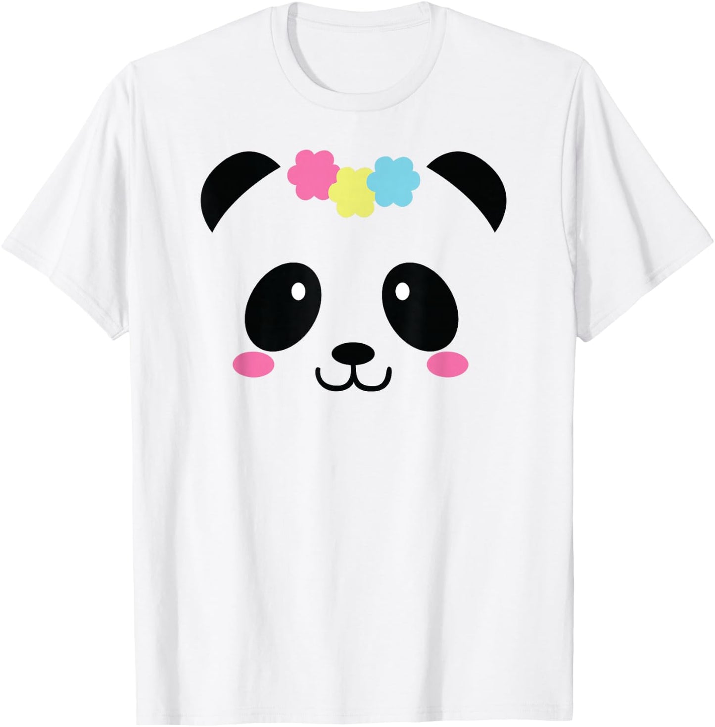 Cute Panda Face for Girls T-Shirt - T-Shirt | White