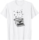 Typewriter Flock Of Birds Freedom Of Speech Humor Novelty T-Shirt - T-Shirt | White