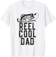 Reel Cool Dad Fishing Fisherman Funny Retro T-Shirt - T-Shirt | White