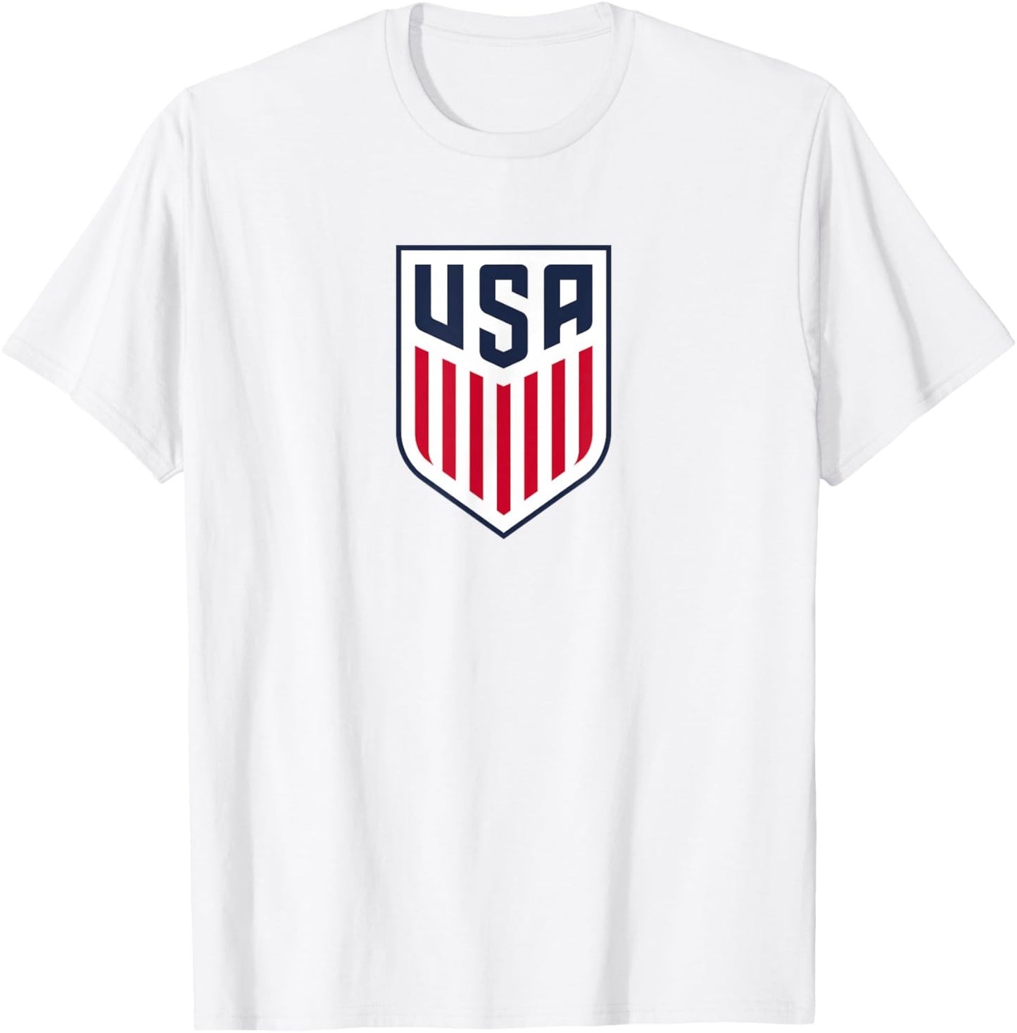 Officially Licensed US Men's Soccer Weston McKennie, Crest T-Shirt - T-Shirt | White